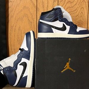 Nike Kids Sneakers - Dark Blue and White